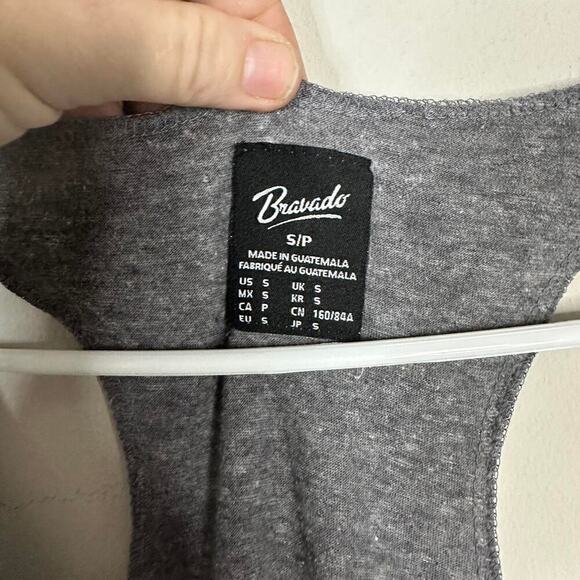 BRAVADO Guns & Roses Racerback Tank Grey Womens Sz S VTG Style Graphic Tee Print - Picture 5 of 7